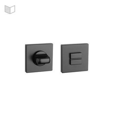 Rozeta APRILE Q SUPER SLIM 5MM BK - czarny matowy WC 4X4