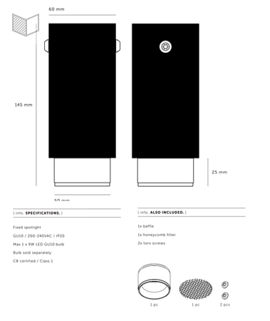 Reflektor Buster + Punch Exhaust linear grafit/srebrny