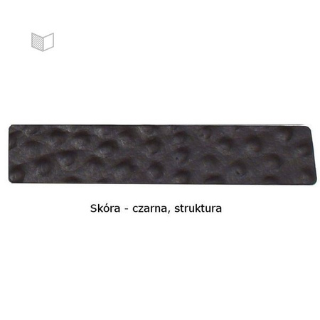 Wstawka M&T do klamek Maximal - skóra czarna struktura