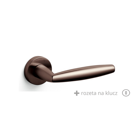 Klamka Olivari Aurelia brąz satyna + rozeta na klucz