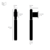 Uchwyt meblowy Buster+Punch  L-Bar - srebrny