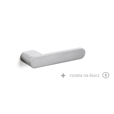 Klamka Olivari Radial chrom satyna + rozeta na klucz