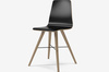 Krzesło Bolia Beaver dining chair - czarny laminat/dąb bielony olejowany