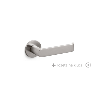 Klamka Olivari Beta stal nierdzewna + rozeta na klucz