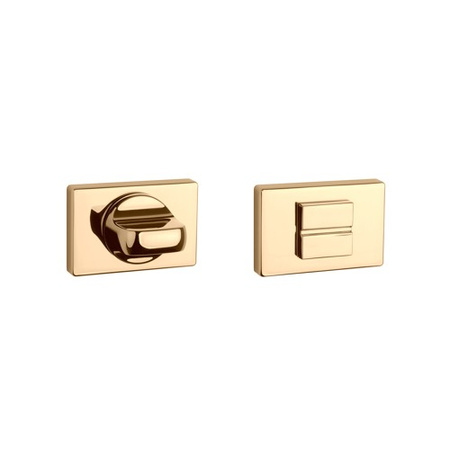 Rozeta Aprile - prostokątna Slim 7mm do WC, złoty