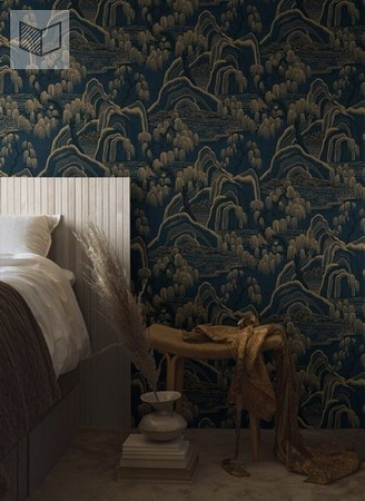 Tapeta Boras Tapeter Eastern Simplicity - Indigo Garden 3132
