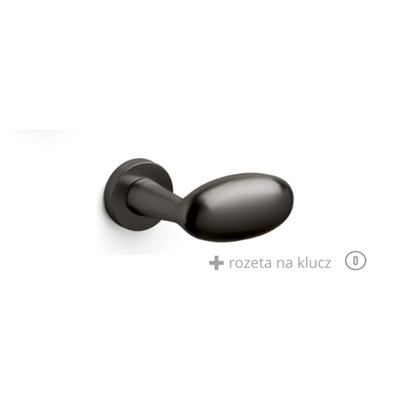 Klamka Olivari Blindo antracyt satyna + rozeta na klucz