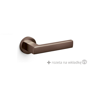 Klamka Olivari Planet brąz satyna + rozeta na wkładkę