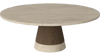 Stolik kawowy Bolia Piro Coffee Table Ø90cm ciemny dąb / trawertyn