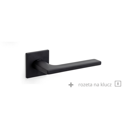 Klamka Olivari Lotus Q czarny + rozeta na klucz