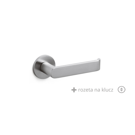 Klamka Olivari Beta chrom satyna + rozeta na klucz