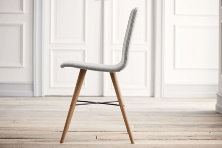 Krzesło Bolia Beaver dining chair - biały laminat/dąb olejowany
