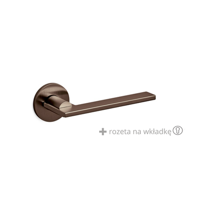 Klamka Olivari Open brąz satyna + rozeta na wkładkę