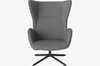 Fotel Bolia Solo na czarnych nogach Ascot - grey