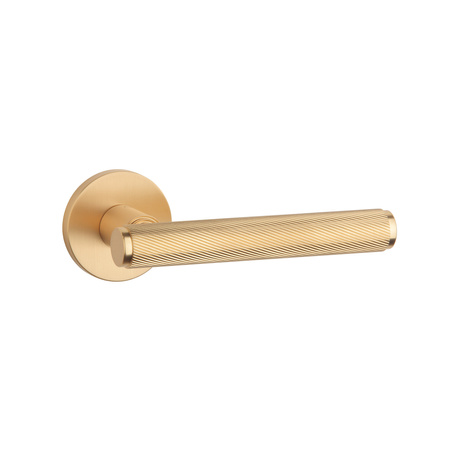 Klamka APRILE KERRIA ROZETA R SLIM 7MM KG - złoty matowy