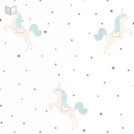 Tapeta Caselio Girl Power - Princess Unicorns GPR100796710