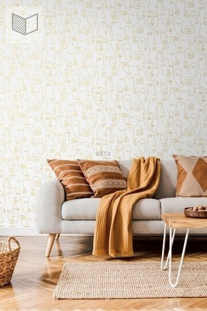 Tapeta Esta Home Black&White with a splash of gold - 139146