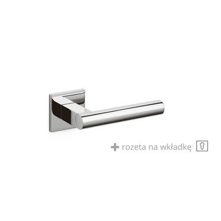 Klamka Olivari Euclide Q chrom + rozeta na wkładkę 