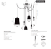 Lampa wisząca Buster + Punch Hooked 6.0 Mix grafitowy/złoty