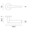 Klamka Aprile Arnica Slim R 7mm - nikiel