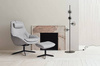 Fotel Bolia Saga armchair z czarnymi nogami Baize - light grey