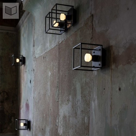 Kinkiet Buster+Punch Caged Wall 1.0 S - czarny marmur