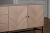 Komoda Bolia Luxe Sideboard - dąb czarny, czarne uchwyty