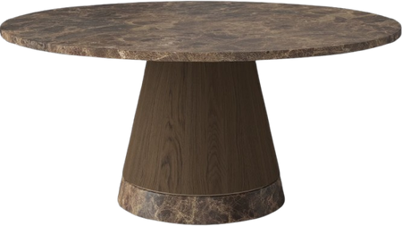 Stolik kawowy Bolia Piro Coffee Table Ø90cm ciemny dąb / marmur