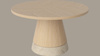 Stolik kawowy Bolia Piro Coffee Table Ø60cm dąb bielony fornir / trawertyn
