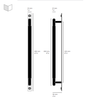 Uchwyt meblowy Buster+Punch Pull Bar Plate Linear - złoty M-29cm
