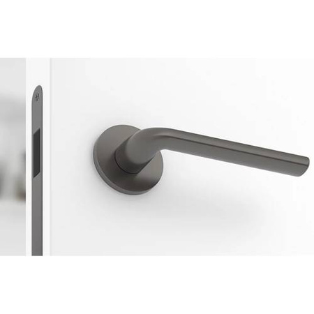 Klamka Corona Scandi Slim R - Na szyldzie okrągłym, gunmetal