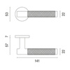 Klamka Aprile Molinia Slim R 7mm - tytan