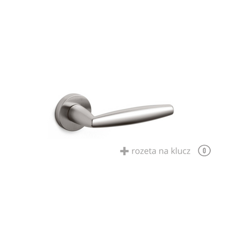 Klamka Olivari Aurelia stal nierdzewna + rozeta na klucz