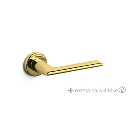 Klamka Olivari Tecno złoty + rozeta na wkładkę