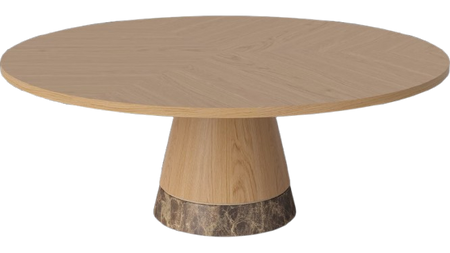 Stolik kawowy Bolia Piro Coffee Table Ø90cm dąb fornir / marmur