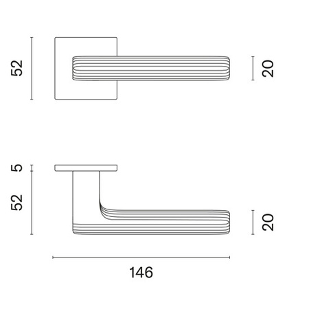 Klamka Aprile Larice Slim 5mm - chrom polerowany