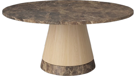 Stolik kawowy Bolia Piro Coffee Table Ø90cm dąb bielony / marmur