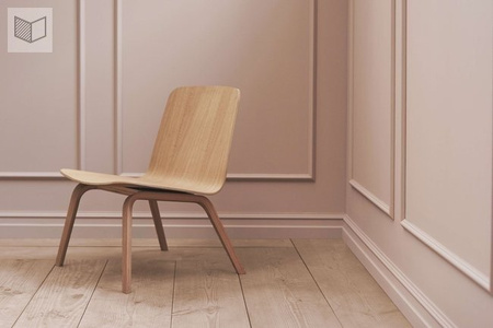 Krzesło Bolia Palm veneer lounge chair - orzech olejowany