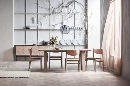 Komoda Bolia Luxe Sideboard - dąb czarny, czarne uchwyty