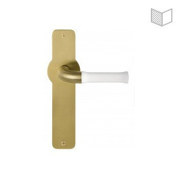 Klamka Formani Nour EV100P210WC** złoty satyna PVD/biały