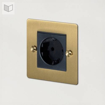 Gniazdo wtykowe Buster+Punch 1G złote
