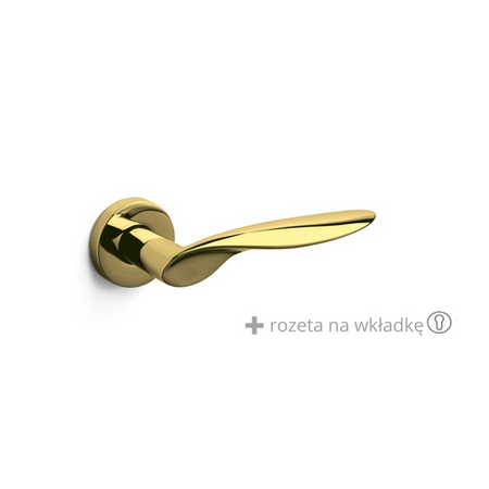 Klamka Olivari Wind złoty + rozeta na wkładkę