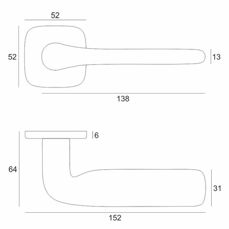 Klamka VDS Flat antracyt