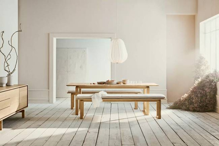 Komoda Bolia Floow sideboard - biały/orzech