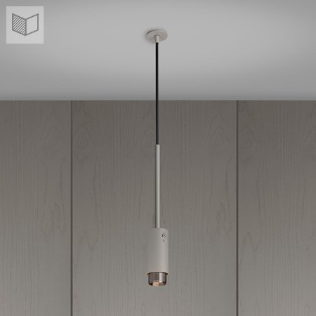 Lampa wisząca Buster + Punch Exhaust linear szary/srebrny