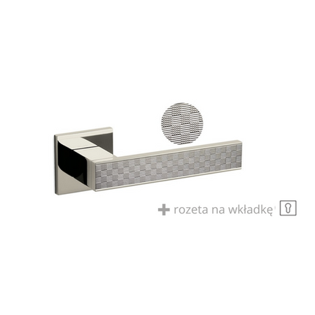 Klamka Olivari Diana Damier nikiel + rozeta na wkładkę 