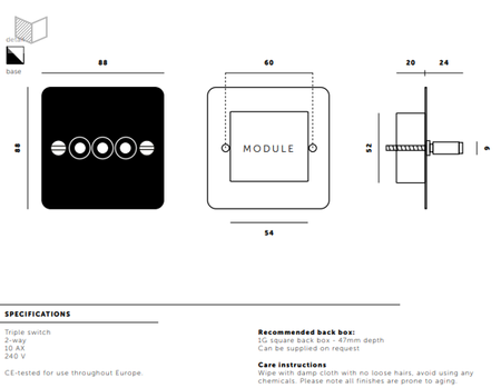 Przełącznik Buster+Punch 2G brązowy