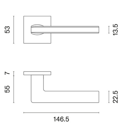 Klamka Aprile Pyrola slim 7mm - brąz
