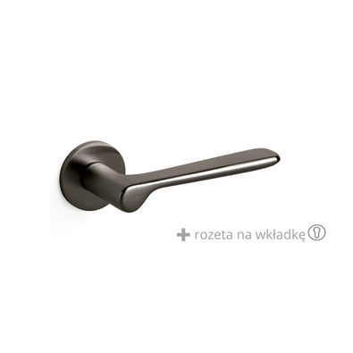 Klamka Olivari Plume antracyt satyna + rozeta na wkładkę