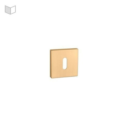 Rozeta APRILE Q SUPER SLIM 5MM KG - złoty matowy OB